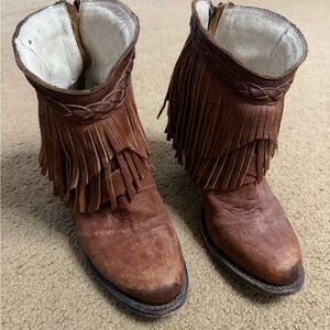 Freebird by Steven Brown Fringe Ankle Boots